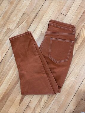 Women’s High-Rise Skinny/Mom Jeans in Rust